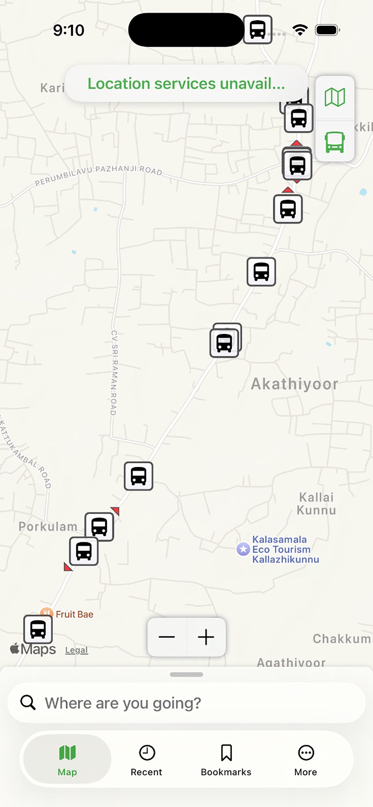 BUSZ live bus tracking map