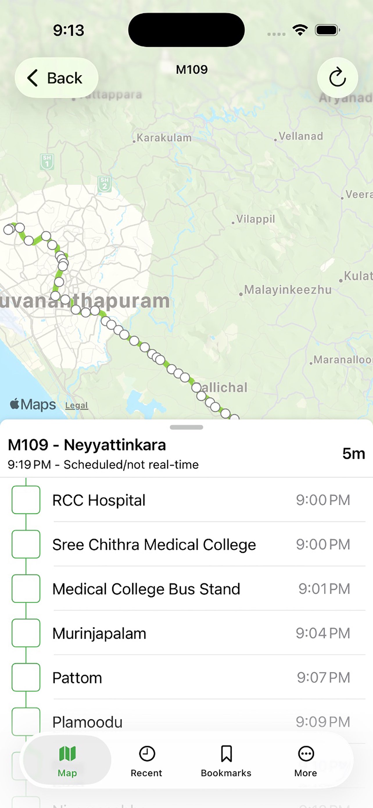 BUSZ route schedule and live ETA