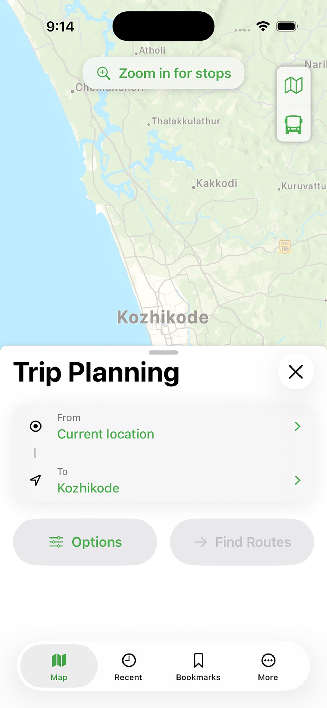 BUSZ trip planning